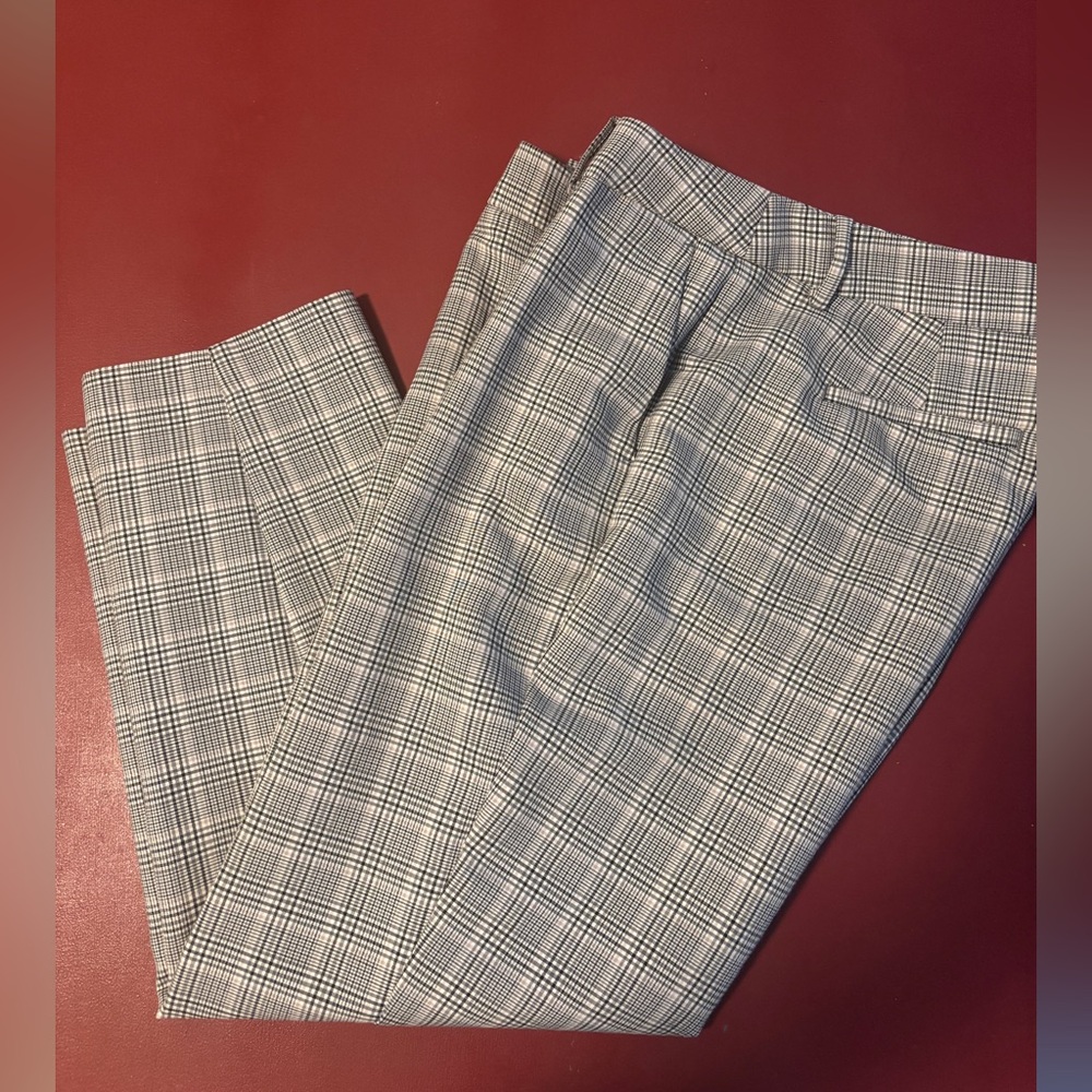 Gray Plaid Dress Pants